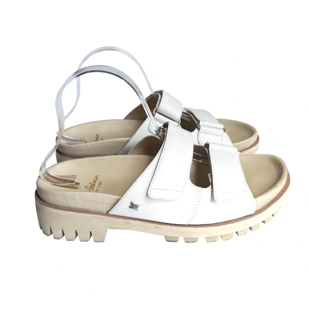 Sam Edelman Eliana Lug platform chunky slides platform white size 9 1/2 white